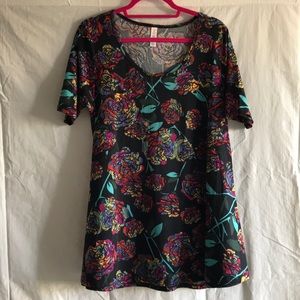 Lularoe floral medium Perfect Tee